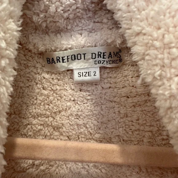 BAREFOOT DREAMS CozyChic Adult Robe | Sz 2 | Light Pink EUC - Picture 3 of 5